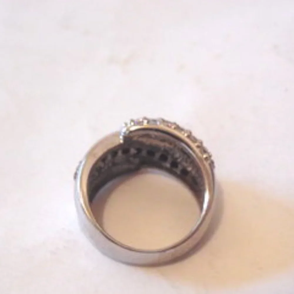 Technibond Rings Technibond | Jewelry | Rare Technibond Black And White Pave Diamond ...
